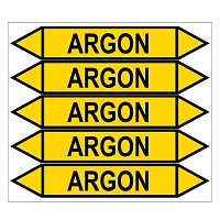Značení potrubí, argon